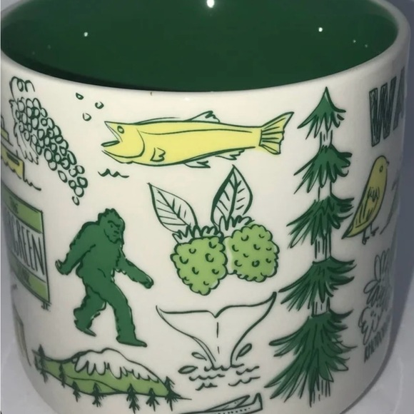 Green and White Washington State Mug - Picture 2 of 2